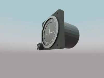 VOR Receiver with OBS and CDI Low-poly 3D model