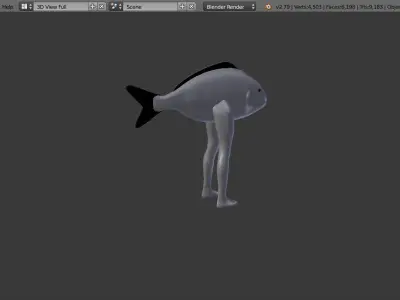 sexy fish Free low-poly 3D model
