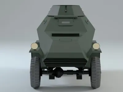 Russian BA-64 Armored vehicle 3D model