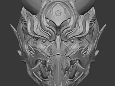 Oni Mask Free 3D model