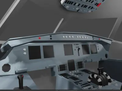 Qatar airways a320neo 3d model Low-poly 3D model