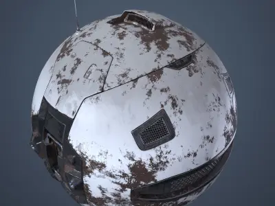 Surveillance Drone Mk1 Rusted 3D model