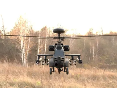 AH Apache 64 Low-poly 3D model