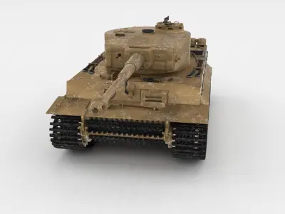 T34-76 Tiger Tank Early Pack with Interior 3D model