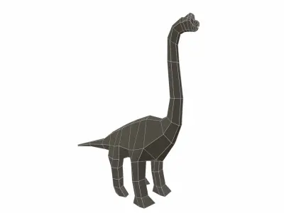 Dinosaur Brachiosaurus - 02 Low-poly 3D model
