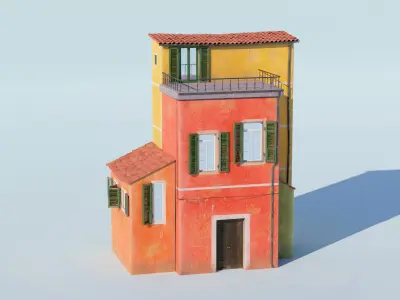 Italian Building Architecture Set 3D model