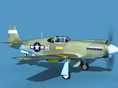 North American A-36A Apache V08 USAAF 3D model