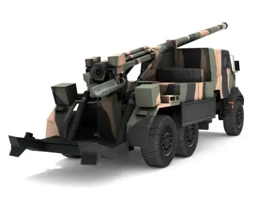 CAESAR Self-Propelled Howitzer Low-poly 3D model
