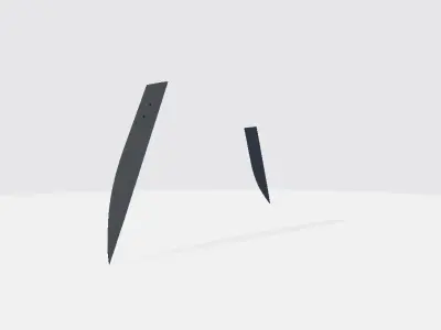 Sleeve Knife Pair Low-poly 3D model