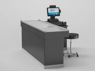 Cash Counter 3D model