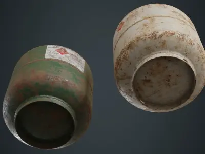 Propane Tank 1B Low-poly 3D model