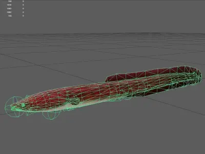 Eel fish Low-poly 3D model