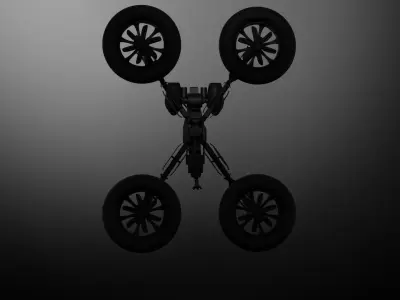 Robot on two wheels 3D model
