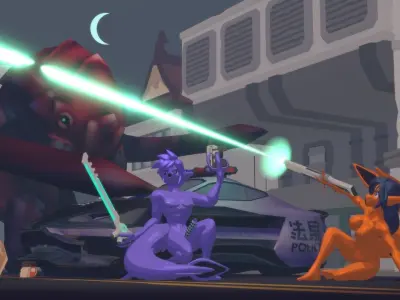 Acheron Kraken Nude Low-poly 3D model