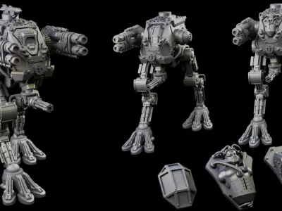 Iron Strider Sentinel Weapons Platform Wargame Proxy 3D print model
