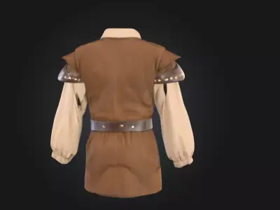 Medieval Garb Free low-poly 3D model