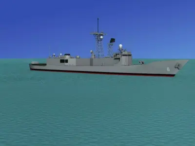 FFG 06 Adelaide Class Frigate HMAS Newcastle 3D model