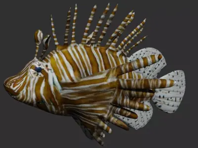 lionfish Low-poly 3D model