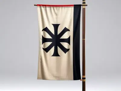 Historical Fantasy War Banner 3D model