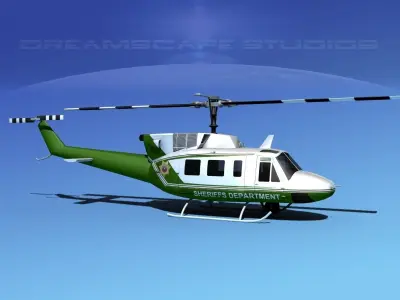 Bell 212 V05 Sheriffs Department 3D model