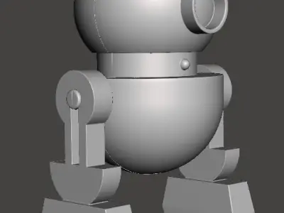 Custom STL File Baby R2 D2 Cartoon Droid Series 3d printing 3D print model
