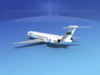 McDonnell Douglas MD83 SAS2 3D model