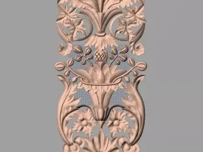European furniture 3D relief models for CNC wood engraving E176 3D model