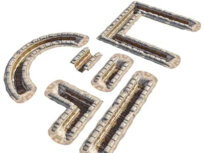 War Barricade pack 3D model