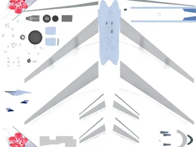 747-400 China Airlines 3D model