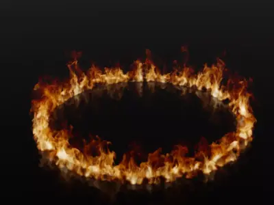 Free magic fire circle ring Free 3D model
