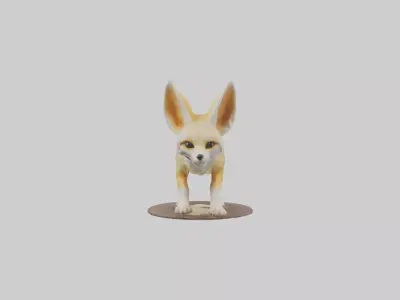 Fennec Fox digging model 3D model