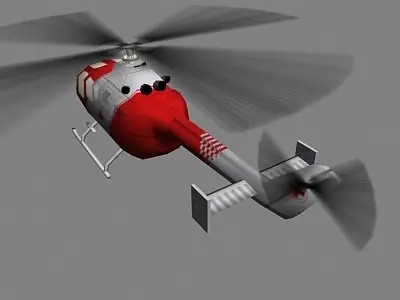 Bo105 V6 Helicoopter Low-poly 3D model