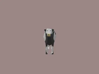 Cow Cartoon - 02 Low-poly 3D model