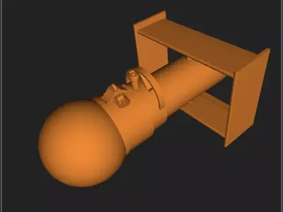 German bouncing bomb Kurt ver 01 3D model