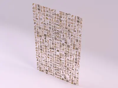 Egyptian Symbols - 034 Low-poly 3D model