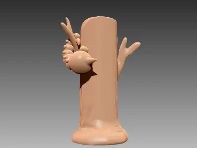 Weedle hanging on tree Pokemon OBJ STL 3D print model