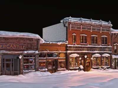 Historic Colorado Mountain Town 3D model