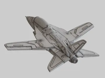 3D Printable Fighter Jet Plane 3D print model