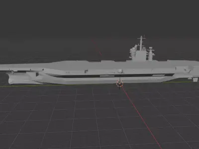 USS Dwight D Eisenhower CVN-69 Nimitz-Class Aircraft Carrier 3D print model
