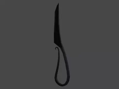 Knife 3d model Free low-poly 3D model