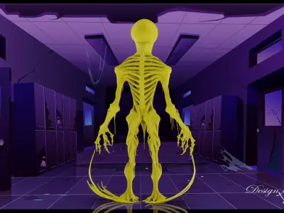 Alien Creeping Creature Resin 3D print model