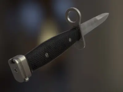 M7 Bayonet assault rifle attachment Low-poly 3D model