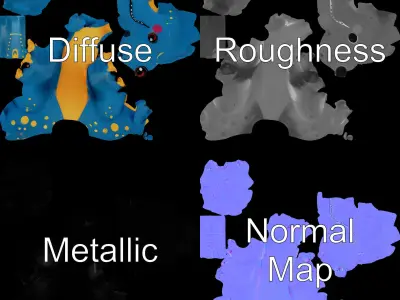 Cartoon Dinosaur Model Pack Low-poly 3D model