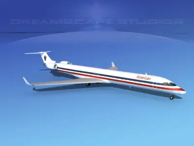 Bombardier CRJ1000 American Airlines 3D model