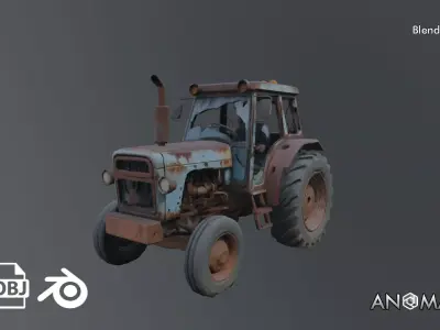 tractor wreck 3D model