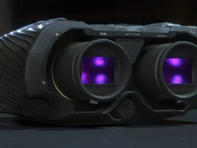 Binoculars Low-poly 3D model Low-poly 3D model