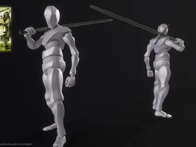 Gallowglass Claymore - A Scottish-Irish Greatsword Low-poly 3D model