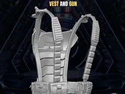 Hunter Trooper Kit for Action Figures 3D print model