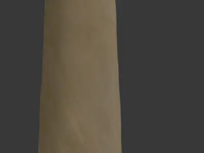 Classical Stone Baluster 3D Scan Low-poly 3D model