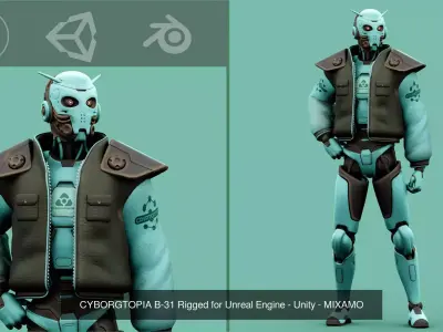 CYBORGTOPIA HUMANOIDS COLLECTION 05 3D Model Pack